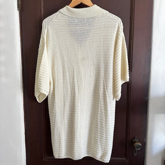 RUS the Brand | Jisho Polo Sweater Oversized | Eggshell | Size Small - Picture 5 of 6